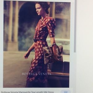 BOTTEGA VENETA "MARGUERITE" TEA DRESS.